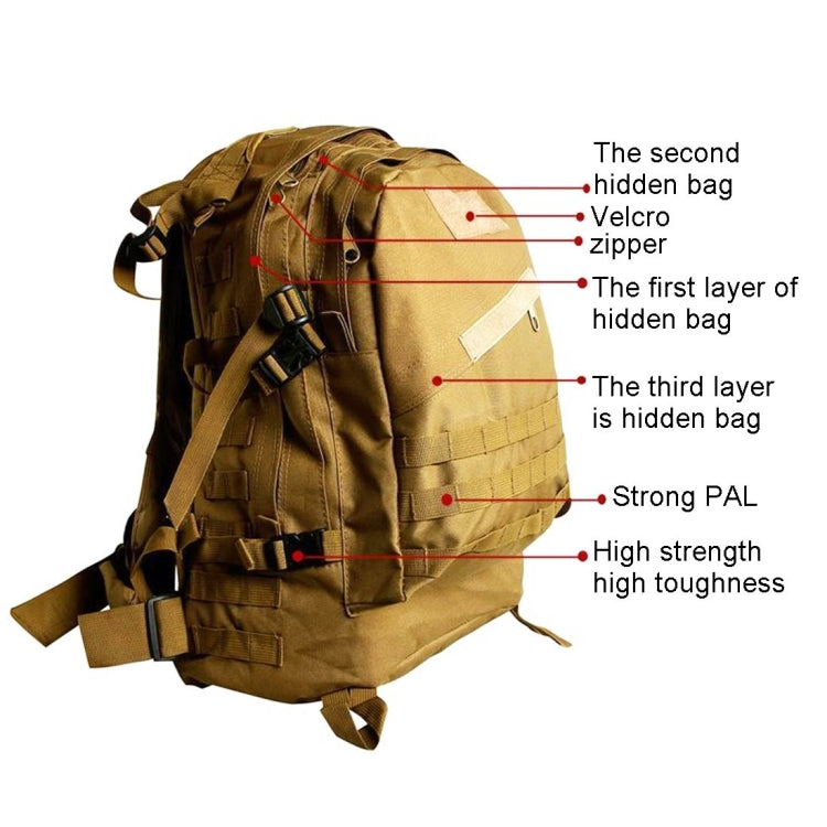 INDEPMAN DL-B001 Fashion Camouflage Style Men Oxford Cloth Backpack Shoulders Bag 40L Outdoors Hiking Camping Travelling Bag 3D Package with Expanded MOLLE & Magic Sticker & Adjustable Shoulder Strap, Size: 51 x 42 x 22 cm