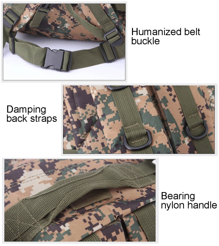 INDEPMAN DL-B001 Fashion Camouflage Style Men Oxford Cloth Backpack Shoulders Bag 40L Outdoors Hiking Camping Travelling Bag 3D Package with Expanded MOLLE & Magic Sticker & Adjustable Shoulder Strap, Size: 51 x 42 x 22 cm