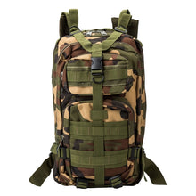 Load image into Gallery viewer, INDEPMAN DL-B002A Fashion Camouflage Style Men Oxford Cloth Backpack Shoulders Bag 25L Outdoors Hiking Camping Travelling Bag 3P  Package with Expanded MOLLE &amp; IND Shoulder Pad &amp; Adjustable Shoulder Strap, Size: 43 x 26 x 23 cm