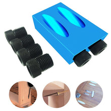 Load image into Gallery viewer, 15 Degree Angular Oblique Aluminum Alloy Woodworking Hole Locator, 15 Degree Woodworking Hole Locator