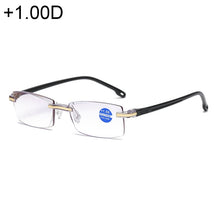Load image into Gallery viewer, Rimless Anti Blue-ray Blue Film Lenses Presbyopic Glasses, +1.00D