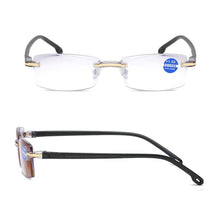 Load image into Gallery viewer, Rimless Anti Blue-ray Blue Film Lenses Presbyopic Glasses, +1.00D