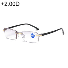 Load image into Gallery viewer, Rimless Anti Blue-ray Blue Film Lenses Presbyopic Glasses, +2.00D