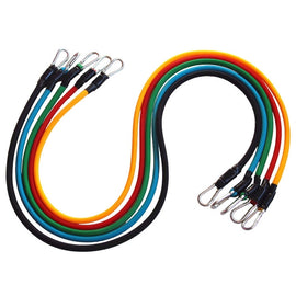 Portable Latex Chest Expander Pull Rope Crossfit Muscle Training Resistance Cable Rope Trainer Set Fitness Resistance Bands, Rope Length: 1m, Random Color Delivery