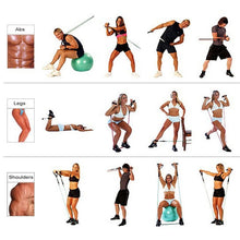 Load image into Gallery viewer, Portable Latex Chest Expander Pull Rope Crossfit Muscle Training Resistance Cable Rope Trainer Set Fitness Resistance Bands, Rope Length: 1m, Random Color Delivery