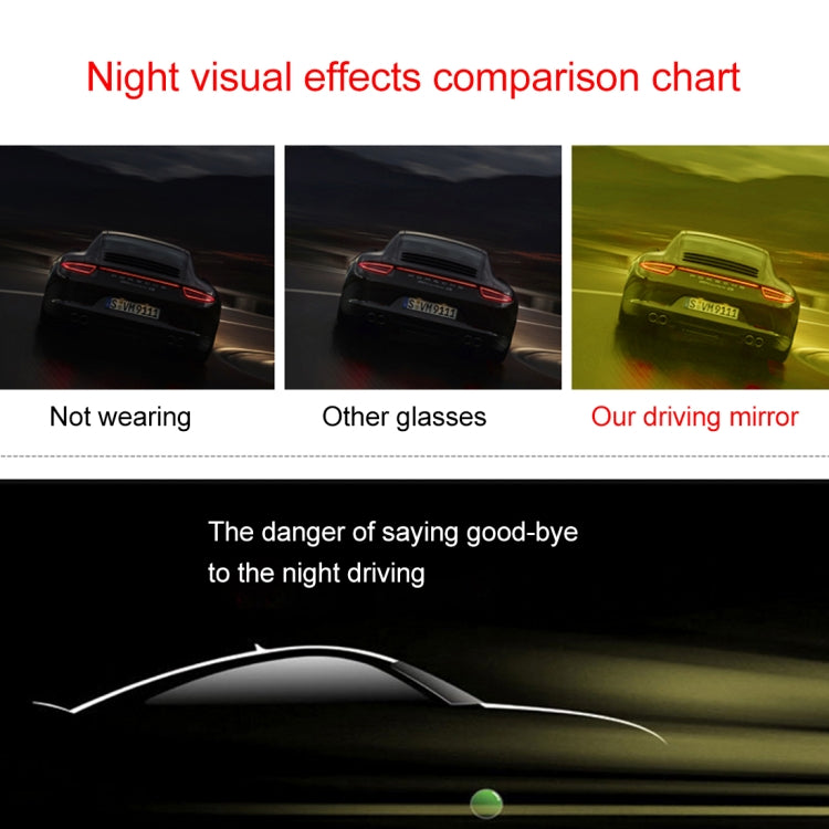 Yellow Lens Anti Glare Night Vision Glasses Safety Driver Sunglasses for Men / Women