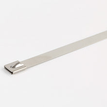 Load image into Gallery viewer, 100 PCS 4.6x150mm Stainless Steel Metal Cable Ties Tie Zip Wrap Exhaust Heat Straps Induction Pipe, 4.6x150mm