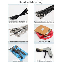 Load image into Gallery viewer, 100 PCS 4.6x350mm Stainless Steel Metal Cable Ties Tie Zip Wrap Exhaust Heat Straps Induction Pipe, 4.6x350mm