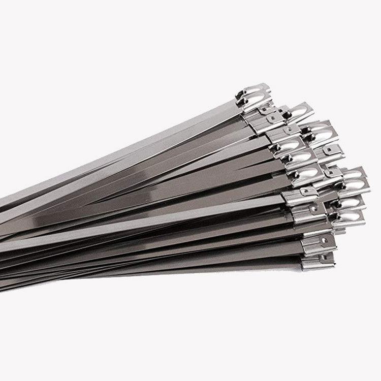 100 PCS 4.6x550mm Stainless Steel Metal Cable Ties Tie Zip Wrap Exhaust Heat Straps Induction Pipe, 4.6x550mm