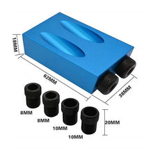 Load image into Gallery viewer, 14-Piece Set 15 Degree Angular Oblique Aluminum Alloy Woodworking Hole Locator With The Bit, 14-Piece
