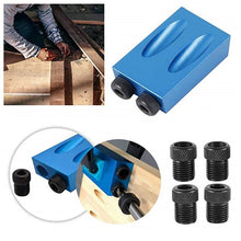 Load image into Gallery viewer, 14-Piece Set 15 Degree Angular Oblique Aluminum Alloy Woodworking Hole Locator With The Bit, 14-Piece