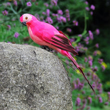 Load image into Gallery viewer, 25cm Simulation Parrot Simulation Macaw Horticultural Decoration, 25cm (White), 25cm (Yellow), 25cm (Green), 25cm (Blue), 25cm (Red), 25cm (Rose Red)