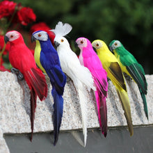 Load image into Gallery viewer, 35cm Simulation Parrot Simulation Macaw Horticultural Decoration, 35cm (Red), 35cm (Rose Red), 35cm (White), 35cm (Yellow), 35cm (Green), 35cm (Blue)
