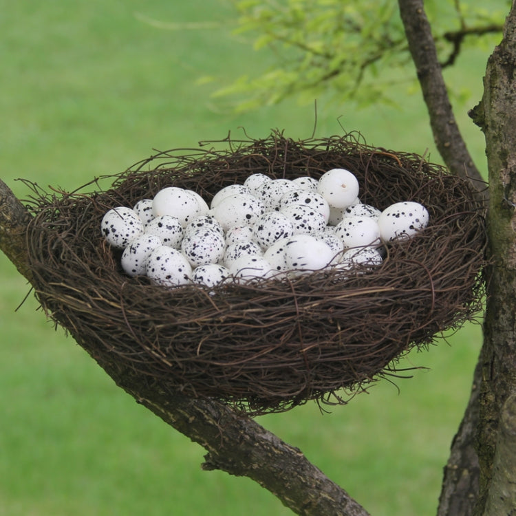 6cm Simulation Bird Nest + 1 PCS Bird Egg Holiday Decoration