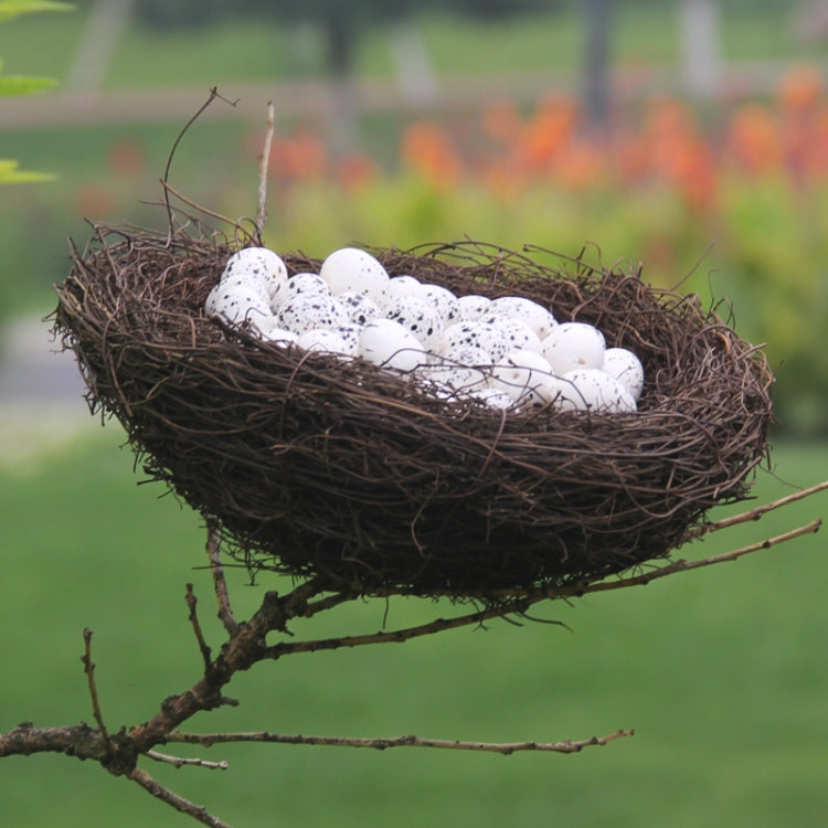 6cm Simulation Bird Nest + 1 PCS Bird Egg Holiday Decoration
