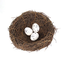 Load image into Gallery viewer, 12cm Simulation Bird Nest + 3 PCS Bird Egg Holiday Decoration