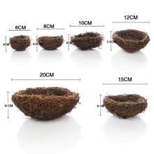 Load image into Gallery viewer, 12cm Simulation Bird Nest + 3 PCS Bird Egg Holiday Decoration