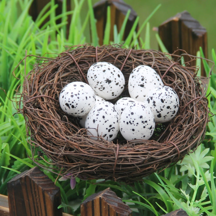 12cm Simulation Bird Nest + 3 PCS Bird Egg Holiday Decoration