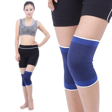Load image into Gallery viewer, 2 PC Sports Elastic Thermal Outdoors Basketball Knee Support Guards, Size: 22 x 14cm (Blue)