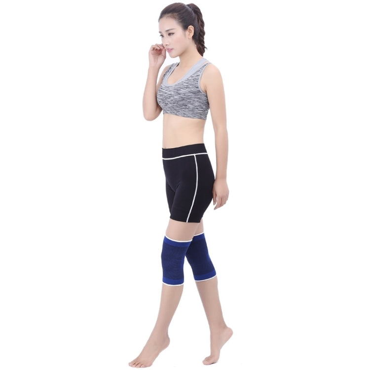 2 PC Sports Elastic Thermal Outdoors Basketball Knee Support Guards, Size: 22 x 14cm (Blue)