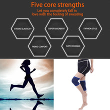 Load image into Gallery viewer, 2 PC Sports Elastic Thermal Outdoors Basketball Knee Support Guards, Size: 22 x 14cm (Blue)