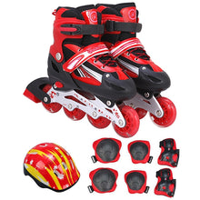 Load image into Gallery viewer, Children Adult Flash Straight Row Roller Skates Skating Shoes Suit, Size : L