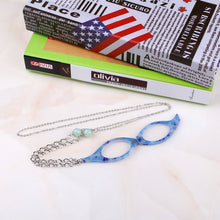 Load image into Gallery viewer, Necklace Pendant Handheld Folding Reading Glasses + 1.50D Rndom Color Delivery
