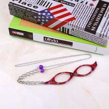 Load image into Gallery viewer, Necklace Pendant Handheld Folding Reading Glasses + 1.50D Rndom Color Delivery