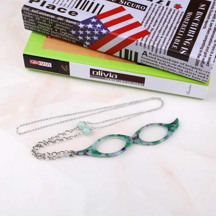 Necklace Pendant Handheld Folding Reading Glasses + 1.50D Rndom Color Delivery