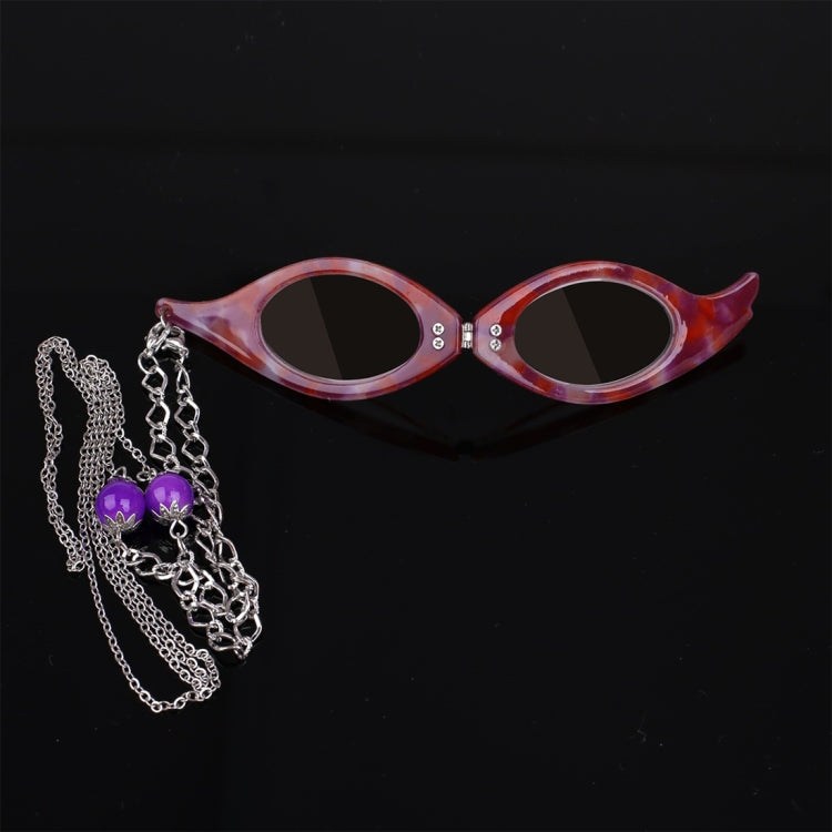Necklace Pendant Handheld Folding Reading Glasses + 1.50D Rndom Color Delivery