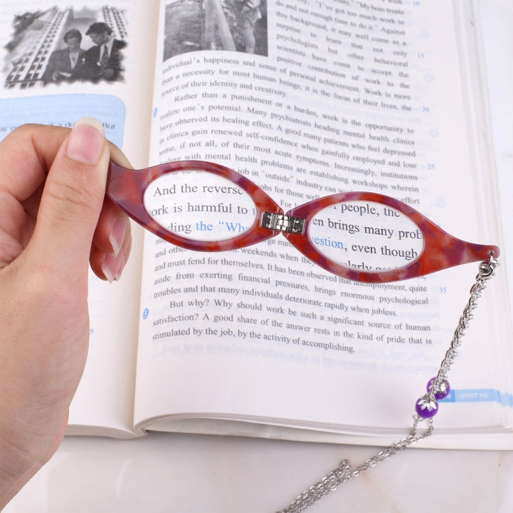 Necklace Pendant Handheld Folding Reading Glasses + 1.50D Rndom Color Delivery