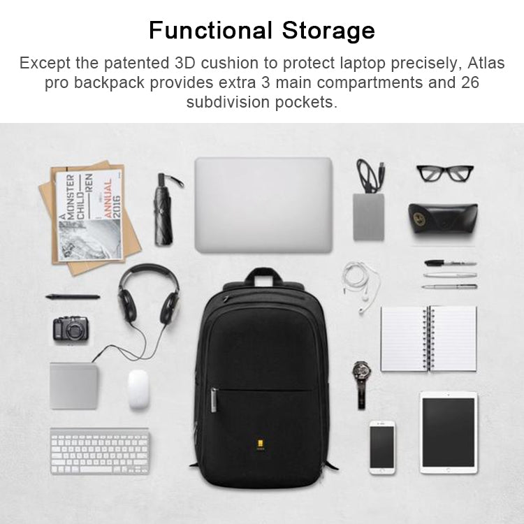 LEVEL8 Atlas Pro Laptop Backpack Shoulders Bag