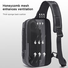 Load image into Gallery viewer, BANGE Men Security USB Chest Bag Portable Outdoor Shoulder Bag, Shoulder Bag, Outdoor Shoulder Bag