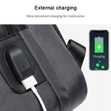 Load image into Gallery viewer, BANGE Men Security USB Chest Bag Portable Outdoor Shoulder Bag, Shoulder Bag, Outdoor Shoulder Bag