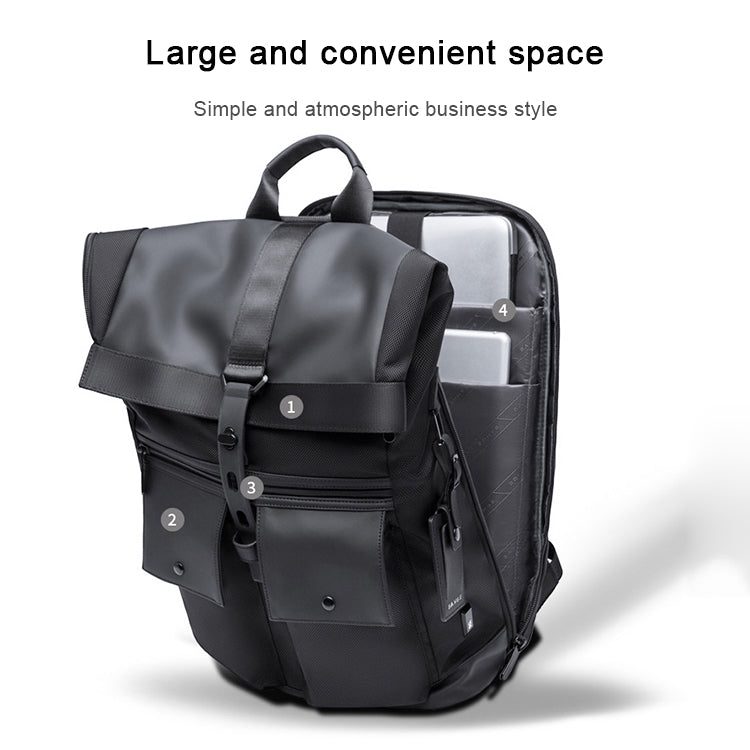 BANGE Men Leisure Business Backpack Travel Large Capacity Student Shoulders Bag