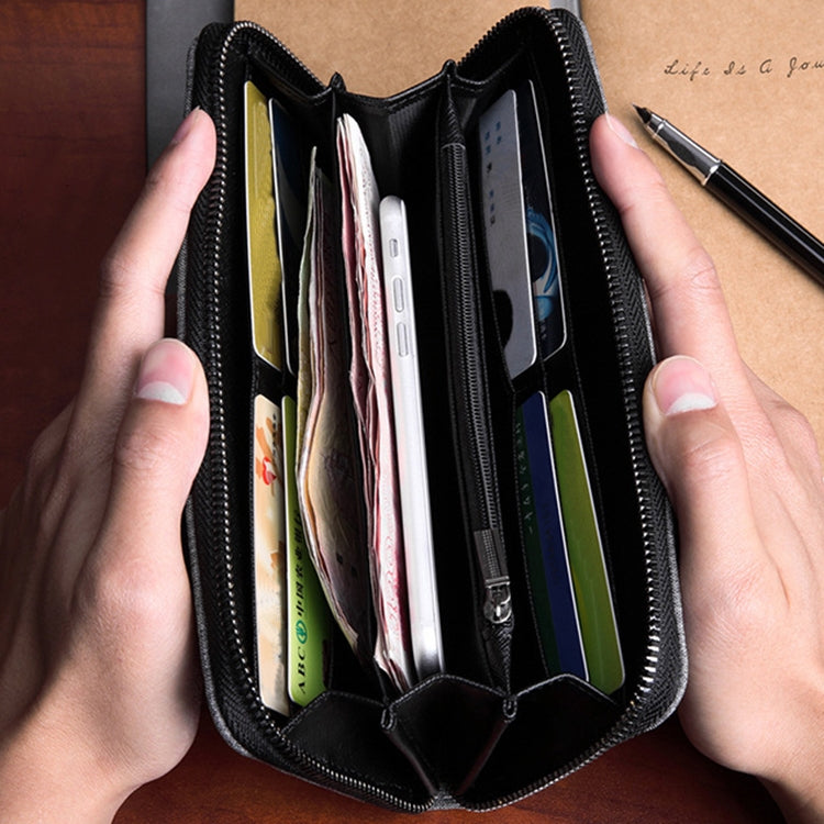 KAKA Men Long Wallet Oxford Cloth Hand Bag Simple Fashion Student Wallet