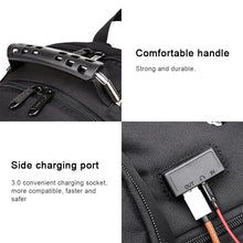 Load image into Gallery viewer, BANGE Waterproof Travel Men Backpack Rechargeable Large Capacity Shoulders Bag with Earplug Hole