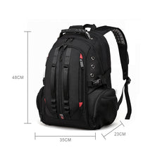 Load image into Gallery viewer, BANGE Waterproof Travel Men Backpack Rechargeable Large Capacity Shoulders Bag with Earplug Hole