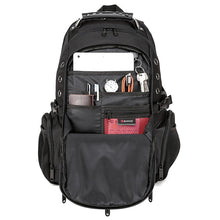 Load image into Gallery viewer, BANGE Waterproof Travel Men Backpack Rechargeable Large Capacity Shoulders Bag with Earplug Hole