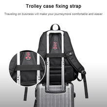 Load image into Gallery viewer, BANGE Waterproof Travel Men Backpack Rechargeable Large Capacity Shoulders Bag with Earplug Hole