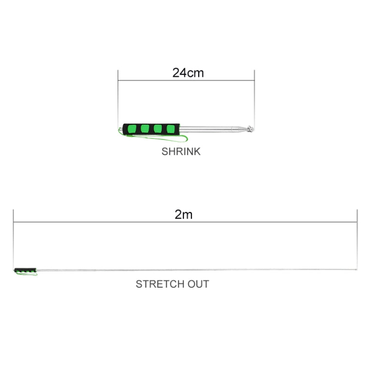 1.2M 6 Knots Telescopic Stainless Steel Rubber Sleeve Teaching Stick Guide Signal Flag, Random Color Delivery, 1.2M 6 Knots