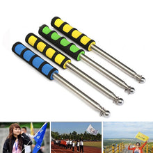 Load image into Gallery viewer, 1.6M 7 Knots Telescopic Stainless Steel Rubber Sleeve Teaching Stick Guide Signal Flag, Random Color Delivery, 1.6M 7 Knots