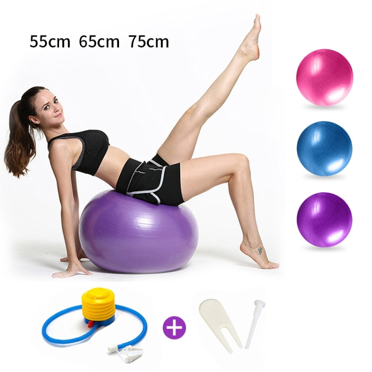 Thickening Explosion-proof Big Yoga Ball Sport Fitness Ball Environmental Pregnant Yoga Ball, Diameter: 55cm
