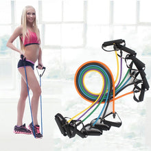 Load image into Gallery viewer, Fitness Exercise Resistance Bands Stretch Elastic Rope Workout Yoga Rally Muscle Training Exercise Rope, Size:5*10*1200mm, Random Color Delivery, Size:5*10*1200mm