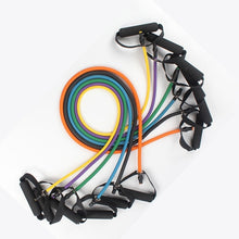 Load image into Gallery viewer, Fitness Exercise Resistance Bands Stretch Elastic Rope Workout Yoga Rally Muscle Training Exercise Rope, Size:5*10*1200mm, Random Color Delivery, Size:5*10*1200mm