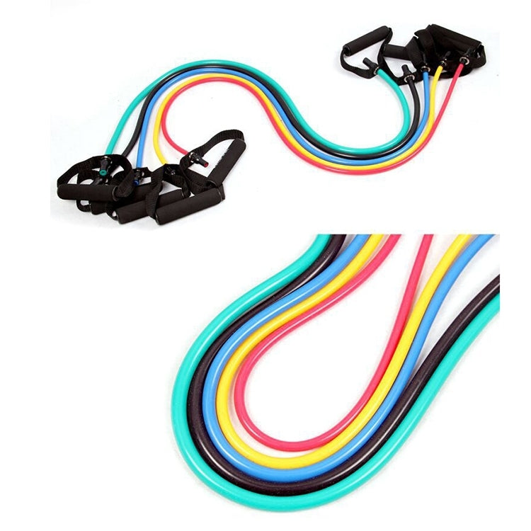 Fitness Exercise Resistance Bands Stretch Elastic Rope Workout Yoga Rally Muscle Training Exercise Rope, Size:5*10*1200mm, Random Color Delivery, Size:5*10*1200mm