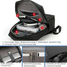 Load image into Gallery viewer, OUMANTU 9003 Business Laptop Bag Oxford Cloth Large Capacity Backpack with External USB Port, OUMANTU 9003