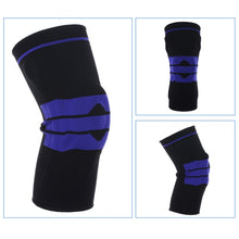 Load image into Gallery viewer, Outdoor Fitness Mountaineering Knit Protection Silicone Anti - collision Spring Support Sports Knee Protector, Size: XL