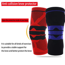 Load image into Gallery viewer, Outdoor Fitness Mountaineering Knit Protection Silicone Anti - collision Spring Support Sports Knee Protector, Size: XL