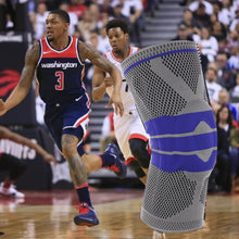 Load image into Gallery viewer, Outdoor Fitness Mountaineering Knit Protection Silicone Anti - collision Spring Support Sports Knee Protector, Size: XL